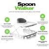 Joovy Spoon Baby Walker & Activity Center Featuring Three Adjustable Heights, Extra-Large Tray, and 30 lb Weight Capacity – JPMA Safety Certified, Blueberry(Charcoal)