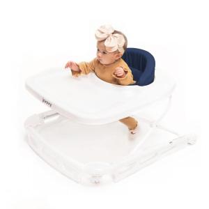 Joovy Spoon Baby Walker & Activity Center Featuring Three Adjustable Heights, Extra-Large Tray, and 30 lb Weight Capacity – JPMA Safety Certified, Greenie(Blueberry)