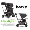Joovy Caboose Ultralight Graphite Stroller, Sit and Stand, Tandem Stroller, Black