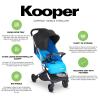 Joovy Kooper Lightweight Baby Stroller Featuring Removable, Swing-Open Tray, Big Wheels, Reclining Seat with Footrest, Extra-Large Retractable Canopy, and Compact Fold (Glacier)(Glacier)