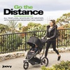 Joovy Zoom360 Ultralight Jogging Stroller, Charcoal | High Child Seat, Shock-Absorbing Suspension, Extra-Large Air-Filled Tires, Parent Organizer, Air Pump, Easy One-Hand Fold(Black)