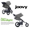 Joovy Zoom360 Ultralight Jogging Stroller, Charcoal | High Child Seat, Shock-Absorbing Suspension, Extra-Large Air-Filled Tires, Parent Organizer, Air Pump, Easy One-Hand Fold(Charcoal)