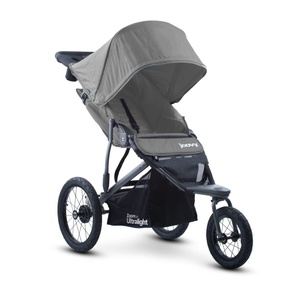 Joovy Zoom360 Ultralight Jogging Stroller, Charcoal | High Child Seat, Shock-Absorbing Suspension, Extra-Large Air-Filled Tires, Parent Organizer, Air Pump, Easy One-Hand Fold(Charcoal)